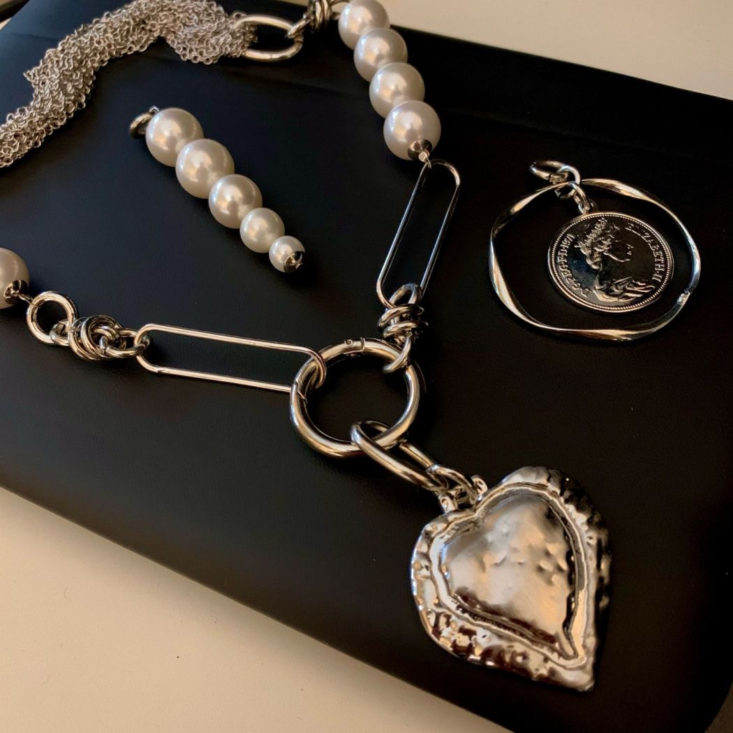 Жемчужное колье с цепями AMORET 3961-5530